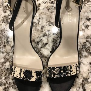 Worn once - Aldo python heels